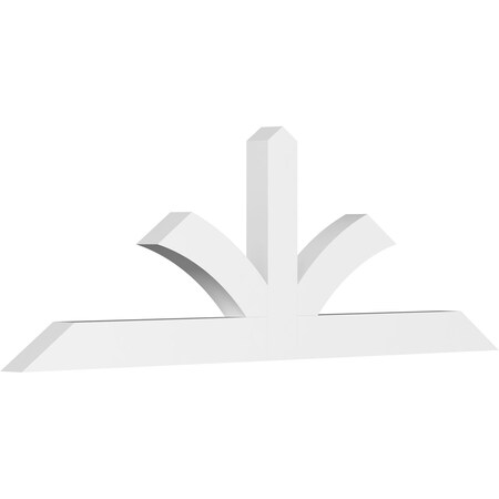 Ekena Millwork Richland Architectural Grade PVC Gable Bracket, 96"W x 32"H x 4"D x 6"F, 8/12 Pitch GBP096X32X0406RIC00